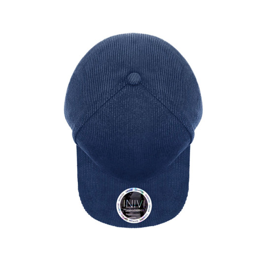 New INIVI Corduroy Cotton Caps Navy Image